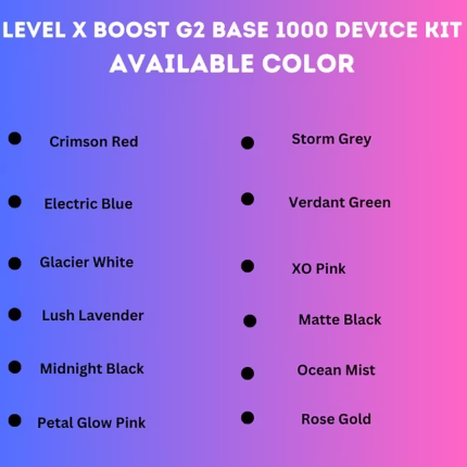 Level X Boost G2 Base 1000 Device Kit - All Flavours