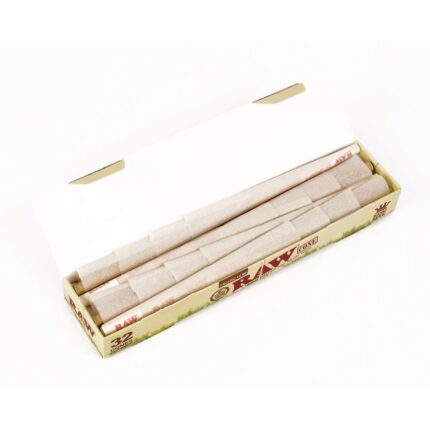 RAW Organic Hemp Cones King Size, pre-rolled with RAW-Tip