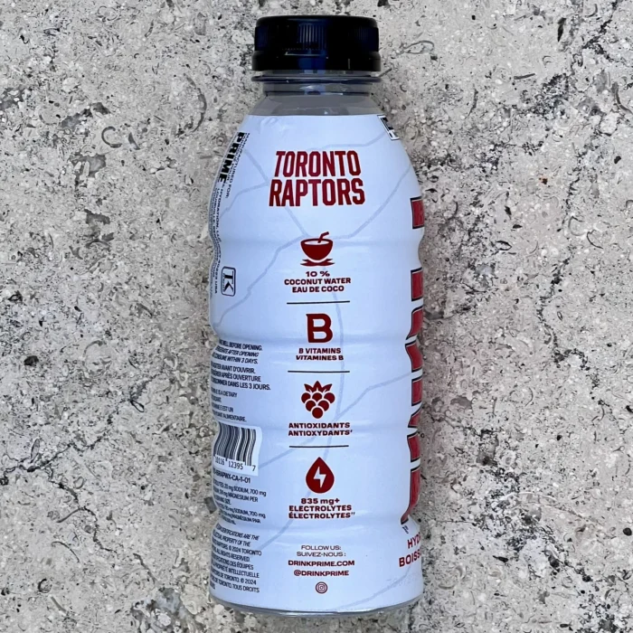 Prime Hydration Drink Toronto Raptors (White)