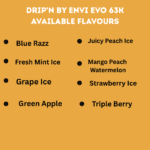 The product images shown are for illustration purposes only and may not be an exact representation of the product. Drip'n by Envi EVO 63K Disposable